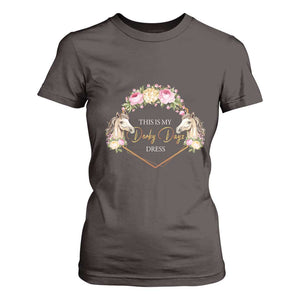 Horse Racing T Shirt For Women This Is My Derby Day Dress Girl Woman TS09 Dark Chocolate Print Your Wear