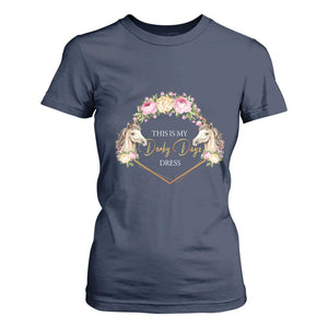 Horse Racing T Shirt For Women This Is My Derby Day Dress Girl Woman TS09 Navy Print Your Wear