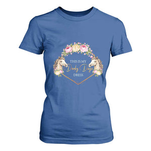 Horse Racing T Shirt For Women This Is My Derby Day Dress Girl Woman TS09 Royal Blue Print Your Wear
