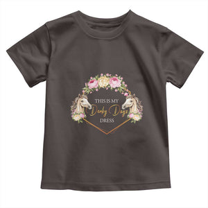 Horse Racing Toddler T Shirt This Is My Derby Day Dress Girl Woman TS09 Dark Chocolate Print Your Wear