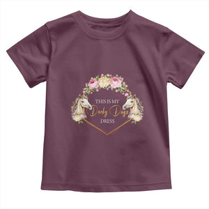 Horse Racing Toddler T Shirt This Is My Derby Day Dress Girl Woman TS09 Maroon Print Your Wear