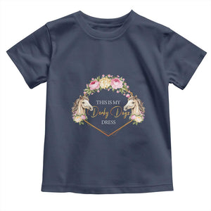 Horse Racing Toddler T Shirt This Is My Derby Day Dress Girl Woman TS09 Navy Print Your Wear
