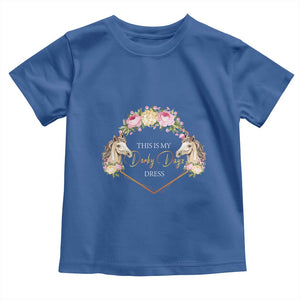 Horse Racing Toddler T Shirt This Is My Derby Day Dress Girl Woman TS09 Royal Blue Print Your Wear