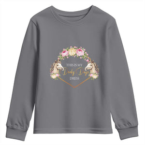Horse Racing Youth Sweatshirt This Is My Derby Day Dress Girl Woman TS09 Charcoal Print Your Wear