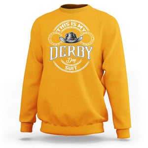 Horse Racing Sweatshirt This Is My Derby Day Suit For Man TS09 Gold Print Your Wear