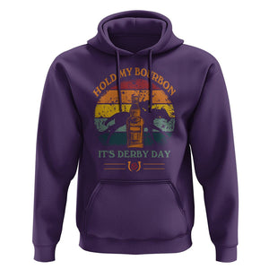 Horse Racing Hoodie Hold my Bourbon It's Derby Day TS09 Purple Print Your Wear