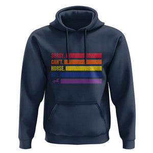 Funny Horse Racing Hoodie Sorry Can't Horses Bye TS09 Navy Print Your Wear