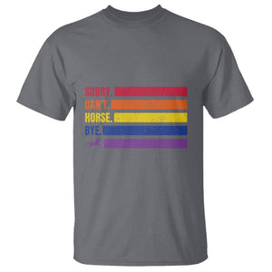 Funny Horse Racing T Shirt Sorry Can't Horses Bye TS09 Charcoal Print Your Wear