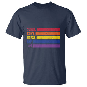 Funny Horse Racing T Shirt Sorry Can't Horses Bye TS09 Navy Print Your Wear