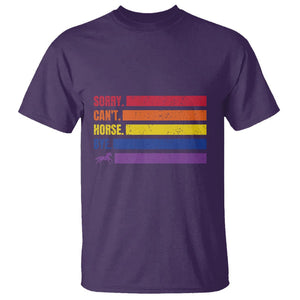 Funny Horse Racing T Shirt Sorry Can't Horses Bye TS09 Purple Print Your Wear