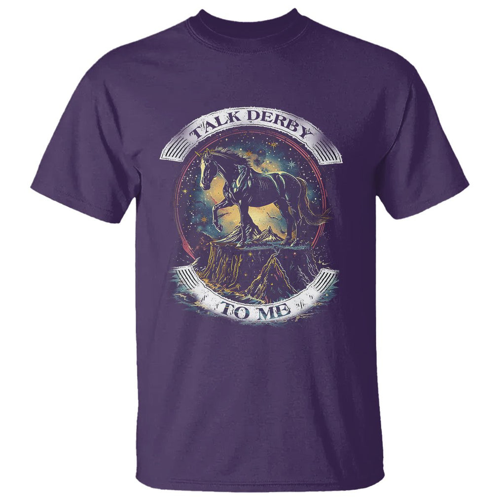 Funny Horse Racing T Shirt Talk Derby To Me Horse Lover TS09 Purple Print Your Wear
