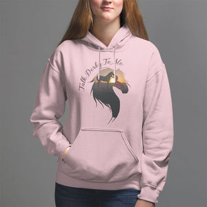 Funny Horse Racing Hoodie Talk Derby To Me Girl Woman Horse Lover TS09 Light Pink Print Your Wear