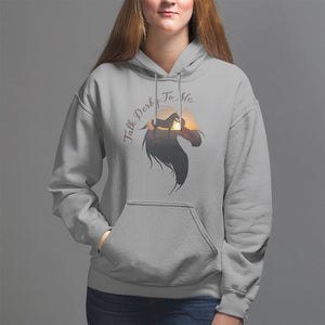 Funny Horse Racing Hoodie Talk Derby To Me Girl Woman Horse Lover TS09 Sport Gray Print Your Wear