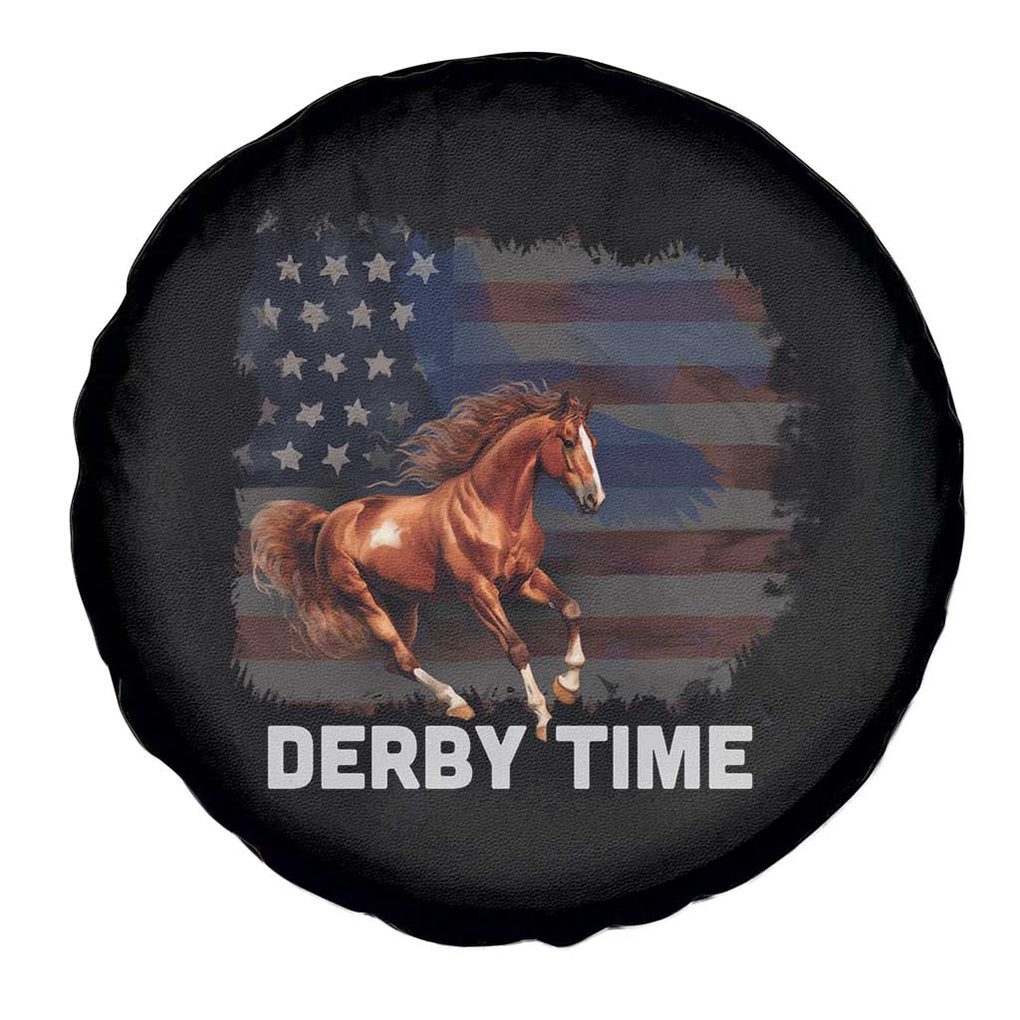 Derby Time American Flag Patriotic Horse Racing Spare Tire Cover TS09 Print Your Wear