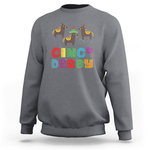 Funny Horse Racing Sweatshirt Cinco De Derby Mexican Horse Race TS09 Charcoal Print Your Wear
