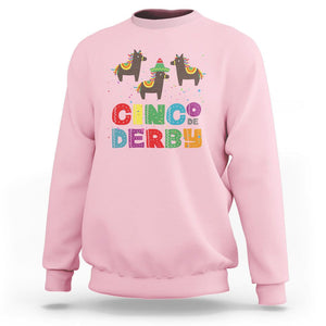 Funny Horse Racing Sweatshirt Cinco De Derby Mexican Horse Race TS09 Light Pink Print Your Wear