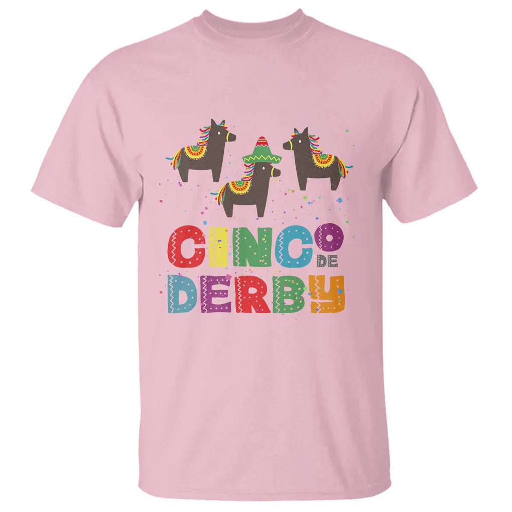 Funny Horse Racing T Shirt Cinco De Derby Mexican Horse Race TS09 Light Pink Print Your Wear