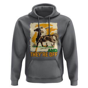 Funny Horse Racing Hoodie And They're Off Horses Race Lover TS09 Charcoal Print Your Wear