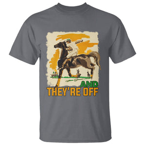 Funny Horse Racing T Shirt And They're Off Horses Race Lover TS09 Charcoal Print Your Wear