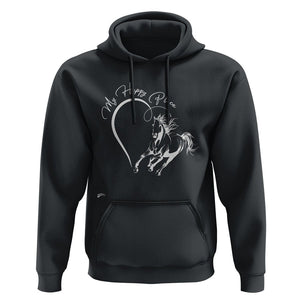 Horse Lover Hoodie My Happy Place Horseback Riding TS09 Black Print Your Wear