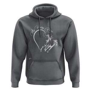 Horse Lover Hoodie My Happy Place Horseback Riding TS09 Charcoal Print Your Wear