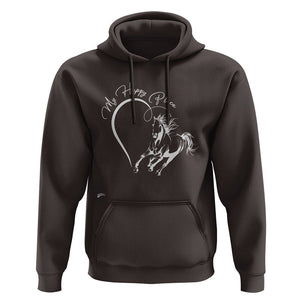 Horse Lover Hoodie My Happy Place Horseback Riding TS09 Dark Chocolate Print Your Wear