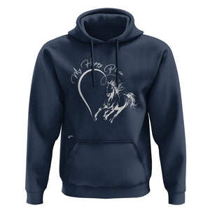 Horse Lover Hoodie My Happy Place Horseback Riding TS09 Navy Print Your Wear