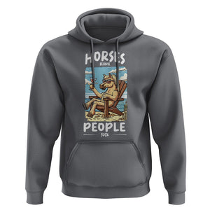 Horse Because People Suck Anti Social Horse Lover Hoodie TS09 Charcoal Print Your Wear