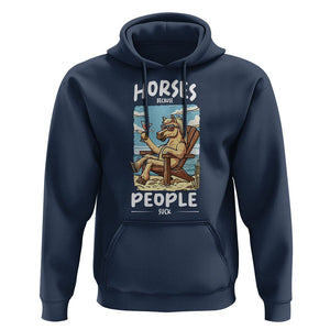 Horse Because People Suck Anti Social Horse Lover Hoodie TS09 Navy Print Your Wear