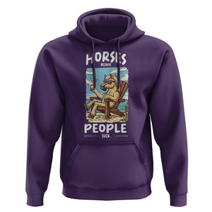 Horse Because People Suck Anti Social Horse Lover Hoodie TS09 Purple Print Your Wear