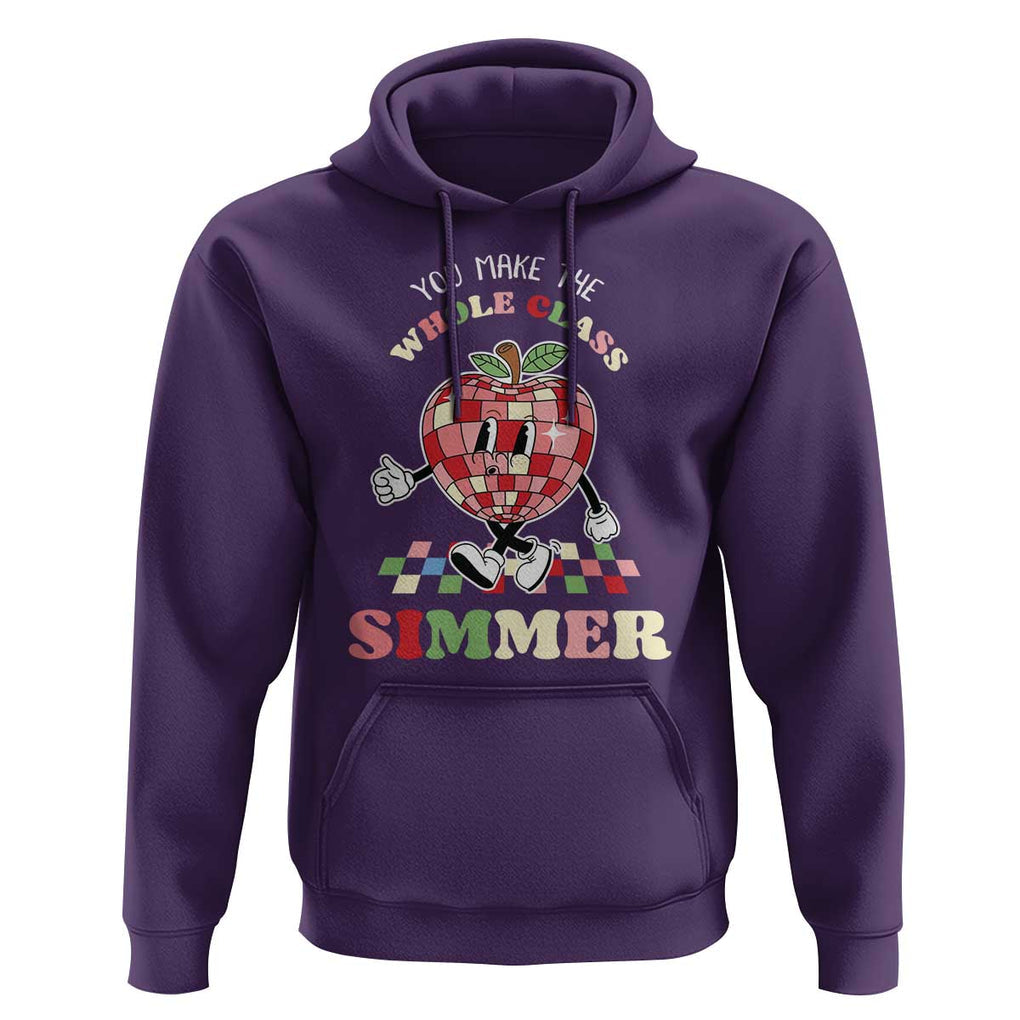 Teacher Hoodie You Make The Whole Class Shimmer Retro Groovy TS09 Purple Print Your Wear