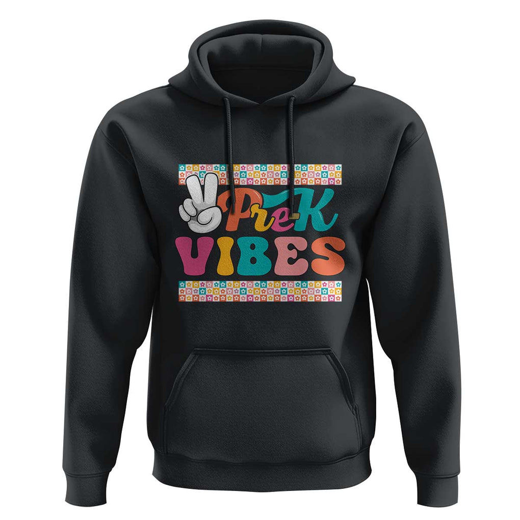 Pre-K Vibes Teacher Kids Back To School Hoodie TS09 Black Print Your Wear