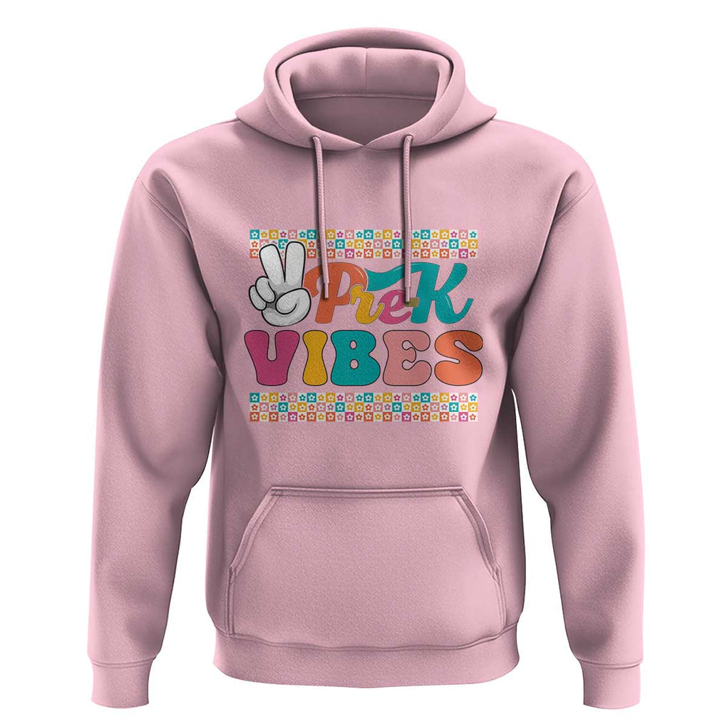Pre-K Vibes Teacher Kids Back To School Hoodie TS09 Light Pink Print Your Wear