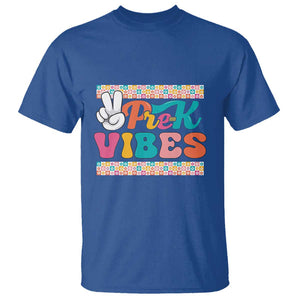Pre-K Vibes Teacher Kids Back To School T Shirt TS09 Royal Blue Print Your Wear