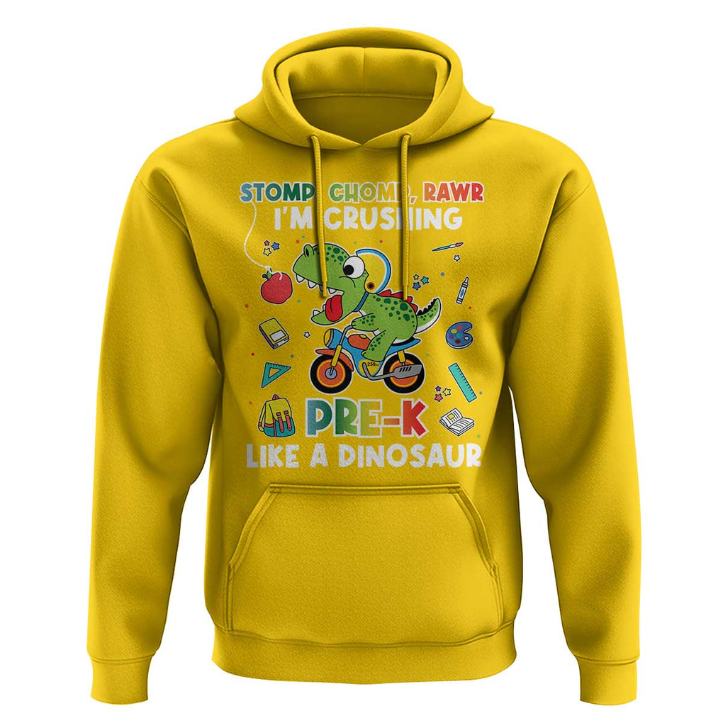 Pre-School Hoodie I'm Crushing Pre-K Like A Dinosaur Back To School TS09 Daisy Print Your Wear