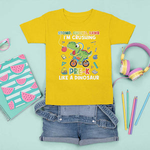 Pre-School T Shirt For Kid I'm Crushing Pre-K Like A Dinosaur Back To School TS09 Daisy Print Your Wear