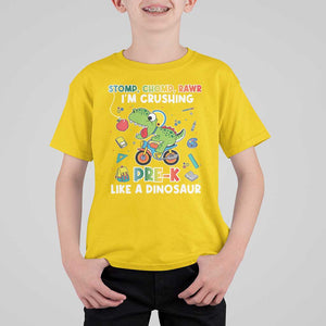 Pre-School T Shirt For Kid I'm Crushing Pre-K Like A Dinosaur Back To School TS09 Daisy Print Your Wear