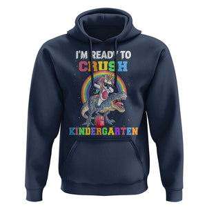 I'm Ready To Crush Kindergarden Hoodie Funny Monster Truck Dinosaur Unicorn TS09 Navy Print Your Wear