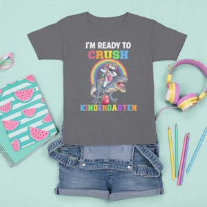 I'm Ready To Crush Kindergarden T Shirt For Kid Funny Monster Truck Dinosaur Unicorn TS09 Charcoal Print Your Wear