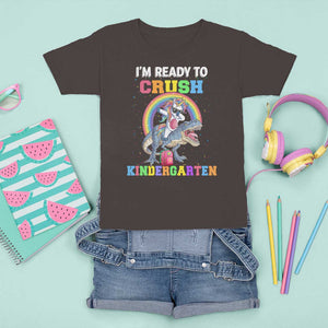 I'm Ready To Crush Kindergarden T Shirt For Kid Funny Monster Truck Dinosaur Unicorn TS09 Dark Chocolate Print Your Wear