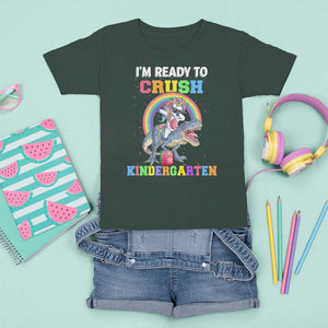 I'm Ready To Crush Kindergarden T Shirt For Kid Funny Monster Truck Dinosaur Unicorn TS09 Dark Forest Green Print Your Wear