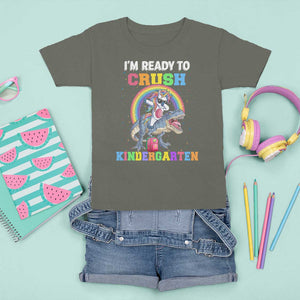 I'm Ready To Crush Kindergarden T Shirt For Kid Funny Monster Truck Dinosaur Unicorn TS09 Military Green Print Your Wear