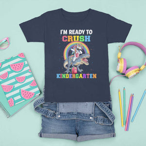 I'm Ready To Crush Kindergarden T Shirt For Kid Funny Monster Truck Dinosaur Unicorn TS09 Navy Print Your Wear