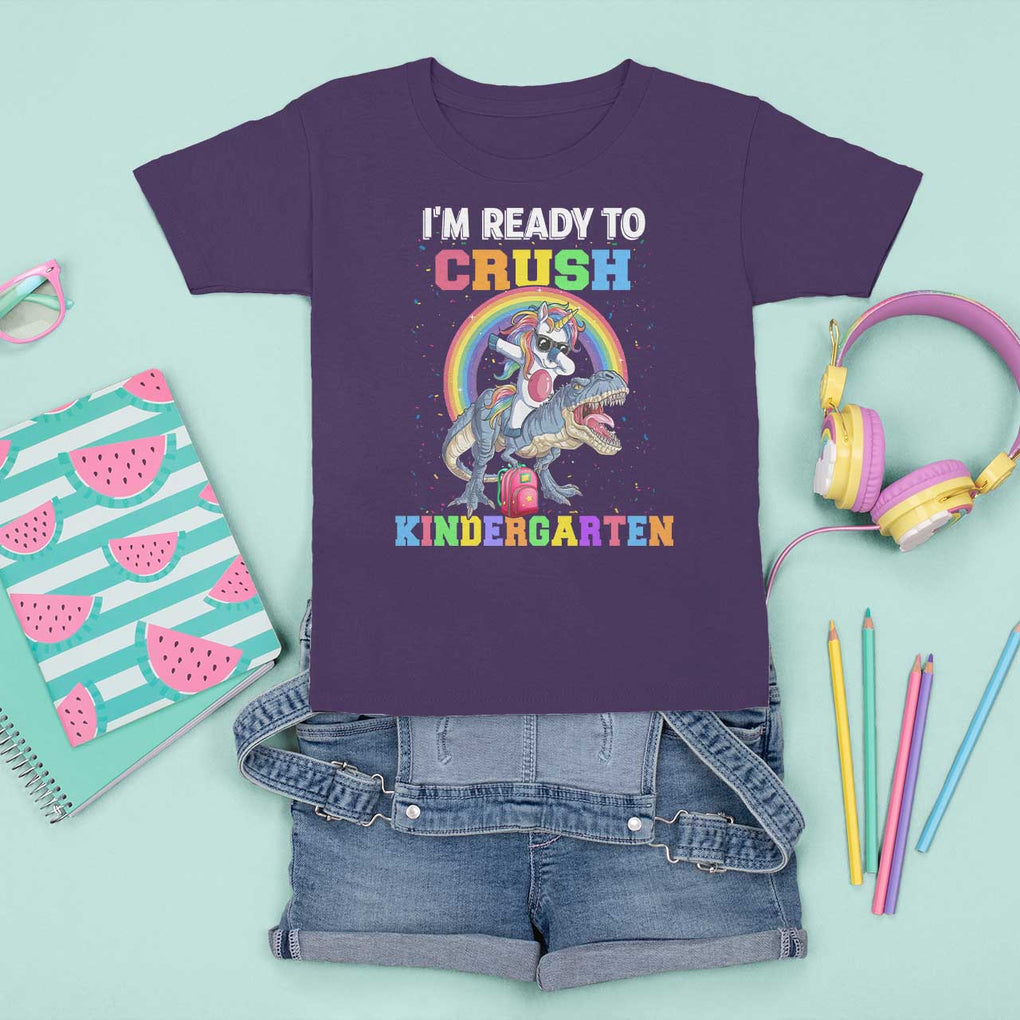 I'm Ready To Crush Kindergarden T Shirt For Kid Funny Monster Truck Dinosaur Unicorn TS09 Purple Print Your Wear