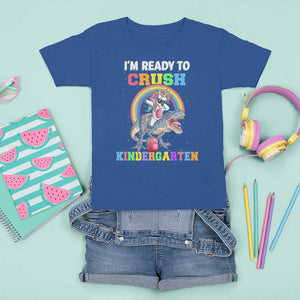 I'm Ready To Crush Kindergarden T Shirt For Kid Funny Monster Truck Dinosaur Unicorn TS09 Royal Blue Print Your Wear