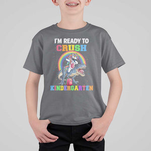I'm Ready To Crush Kindergarden T Shirt For Kid Funny Monster Truck Dinosaur Unicorn TS09 Charcoal Print Your Wear