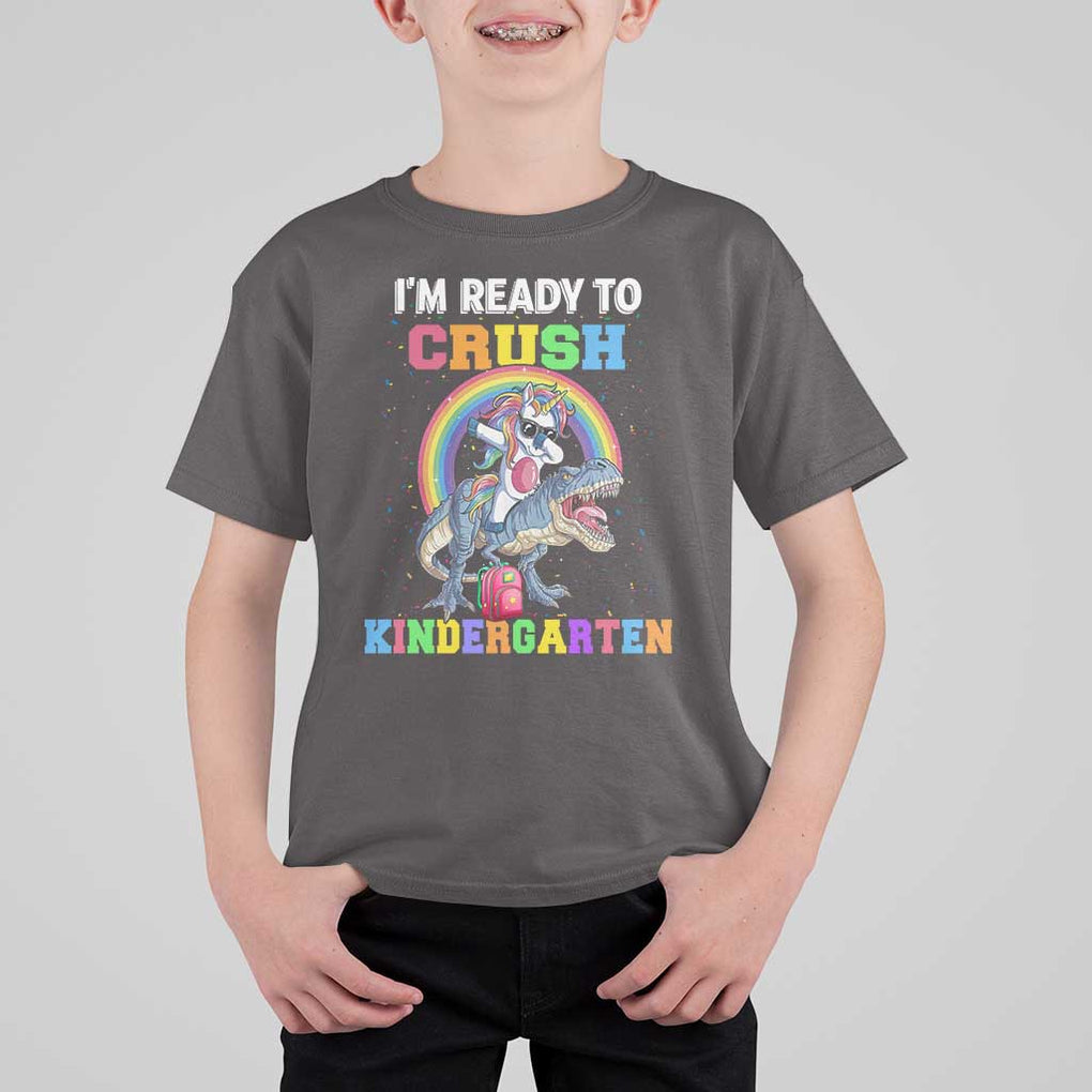 I'm Ready To Crush Kindergarden T Shirt For Kid Funny Monster Truck Dinosaur Unicorn TS09 Dark Chocolate Print Your Wear