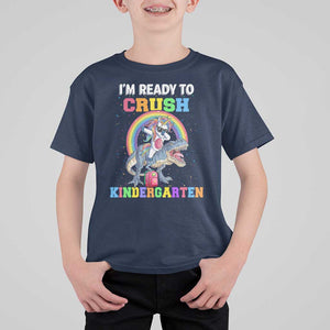 I'm Ready To Crush Kindergarden T Shirt For Kid Funny Monster Truck Dinosaur Unicorn TS09 Navy Print Your Wear
