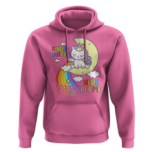 Kindergarten Here I come Hoodie Cute Unicorn Back To School TS09 Azalea Print Your Wear