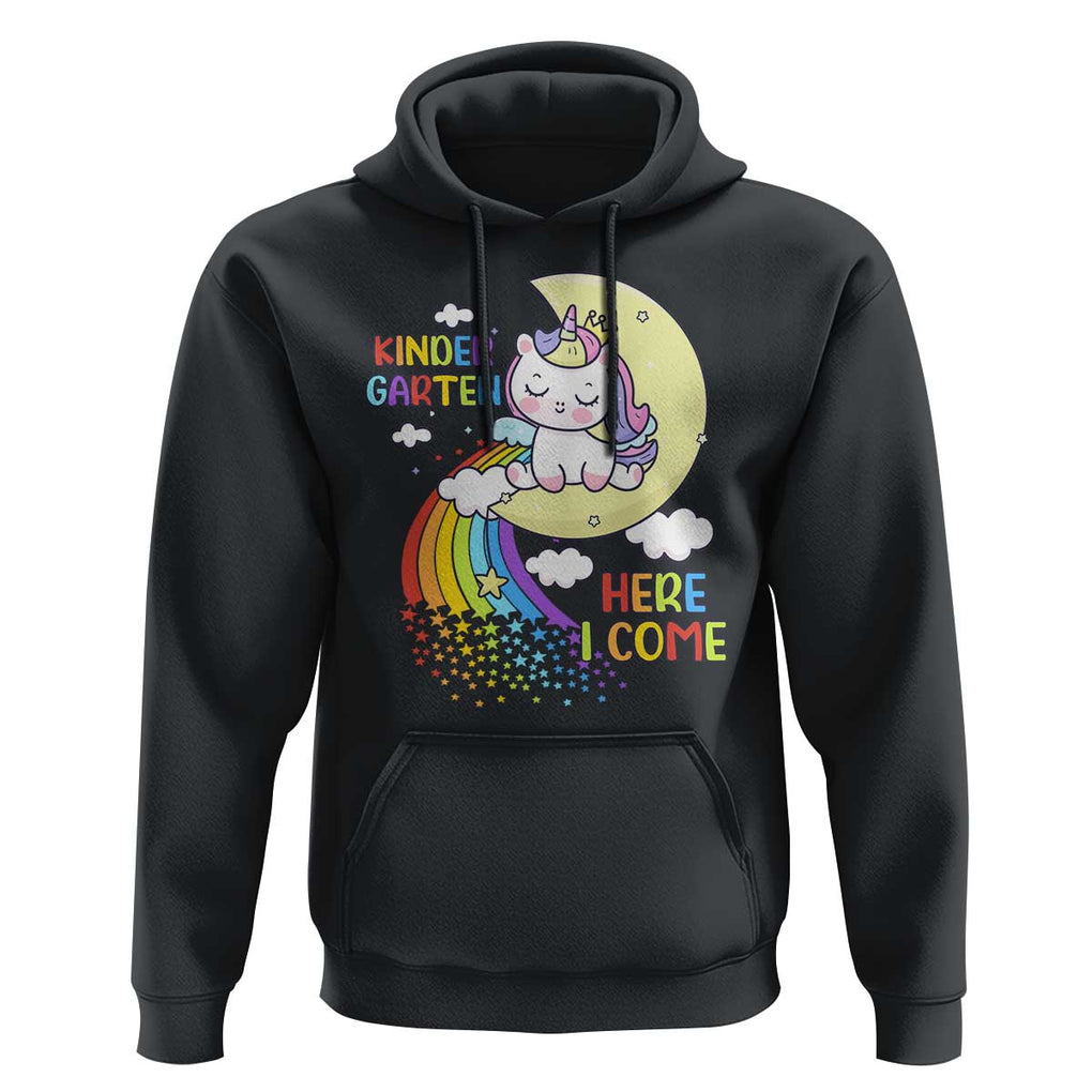 Kindergarten Here I come Hoodie Cute Unicorn Back To School TS09 Black Print Your Wear